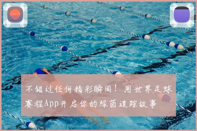 不错过任何精彩瞬间!用世界足球赛程App开启你的绿茵追踪故事